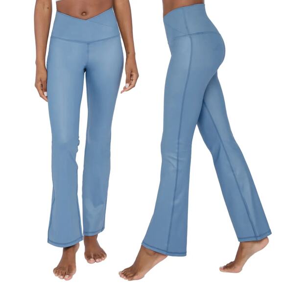 NWT 90 Degree By Reflex High Rise Tummy Control Flared Leg Athletic Yoga Pants - Picture 1 of 9